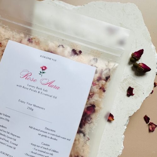 ROSE AURA – Botanical Bath Salts (250g Refill Pouch)