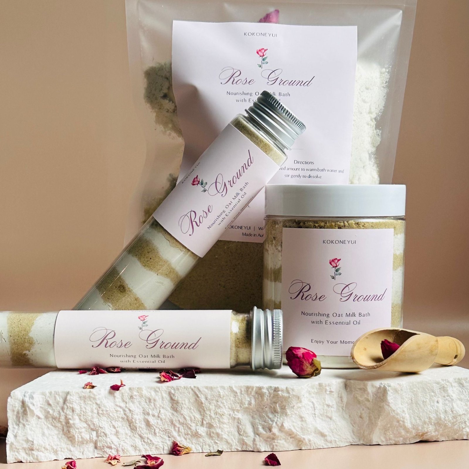 ROSE GROUND – Botanical Bath Milk(250g Refill Pouch) - Image 5