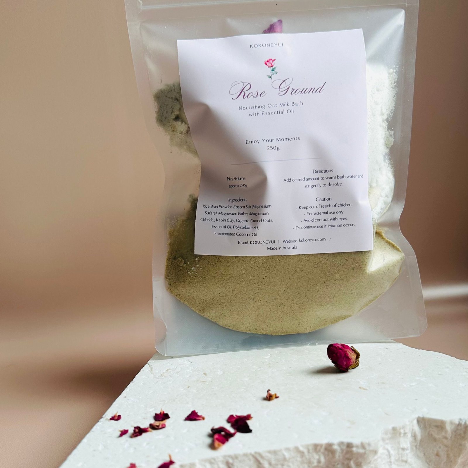 ROSE GROUND – Botanical Bath Milk(250g Refill Pouch) - Image 3